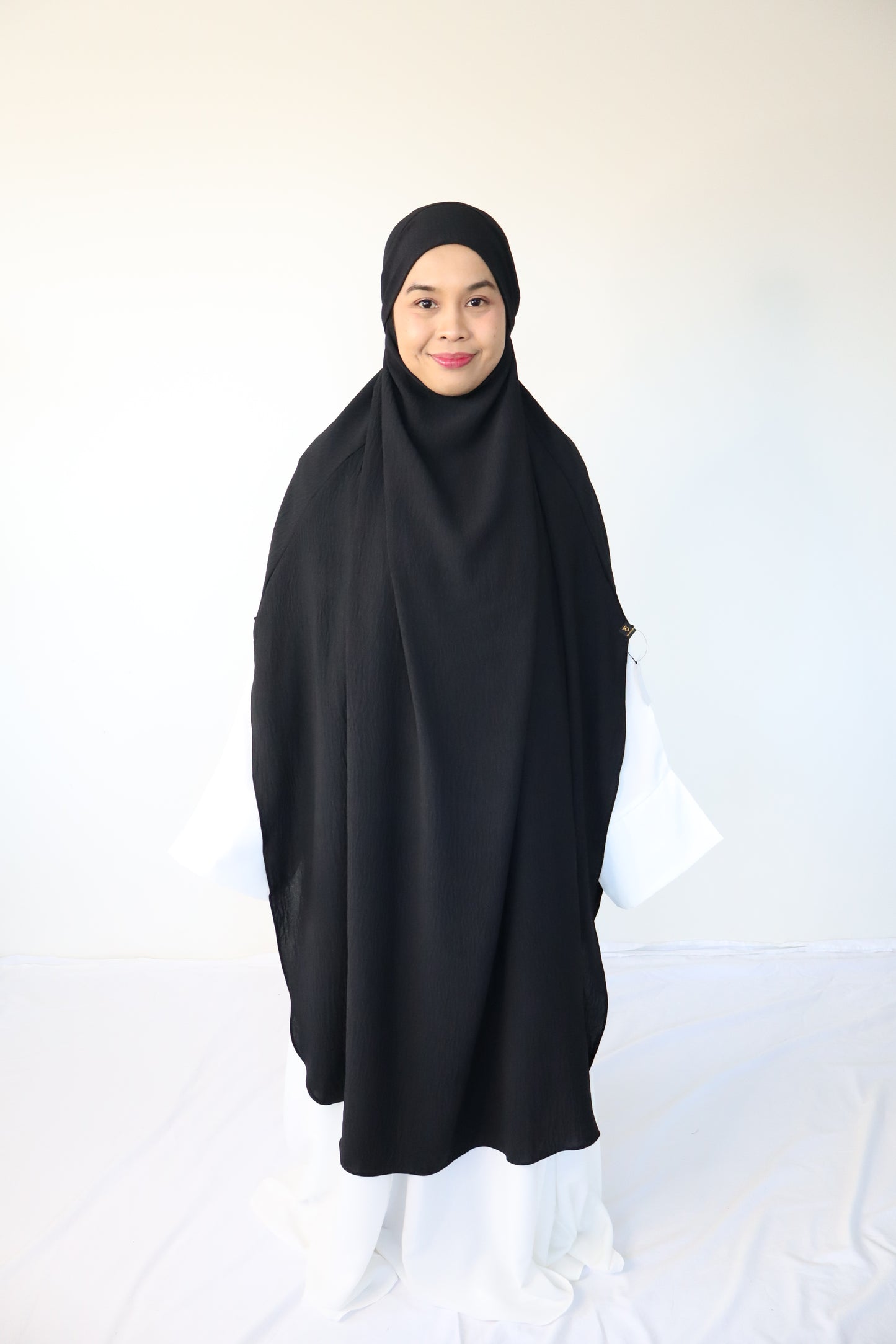 XL Khimar crepe -  Black