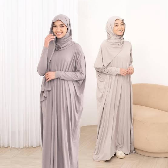 Humaira Abaya Set with Hijab - Beige