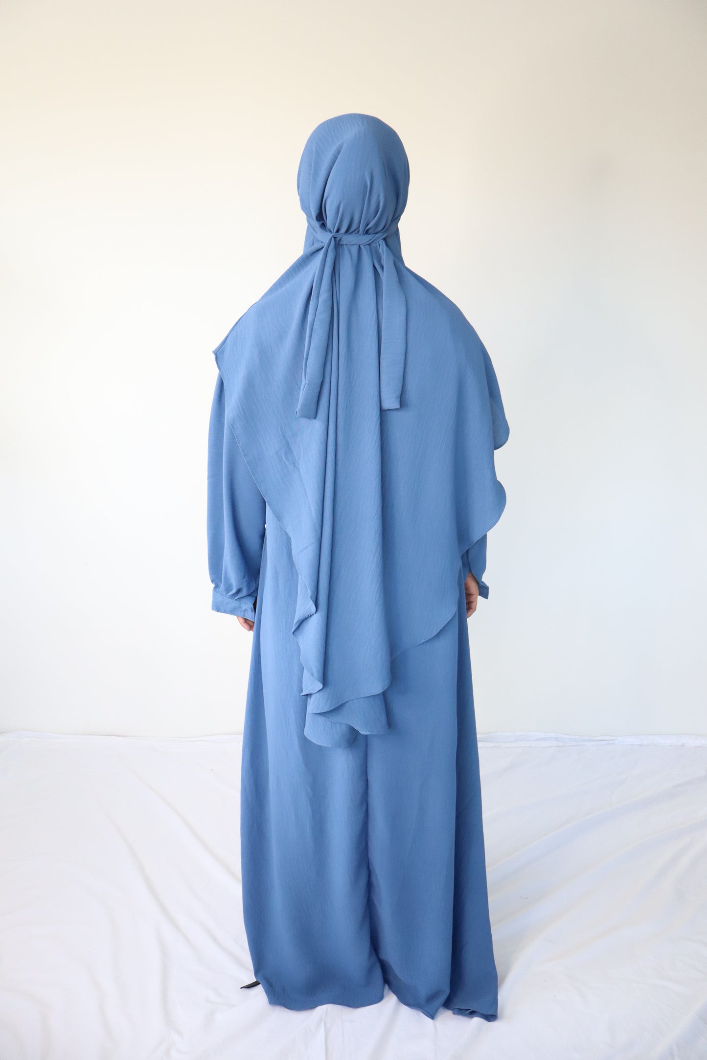 V Khimar Dress set - Denim