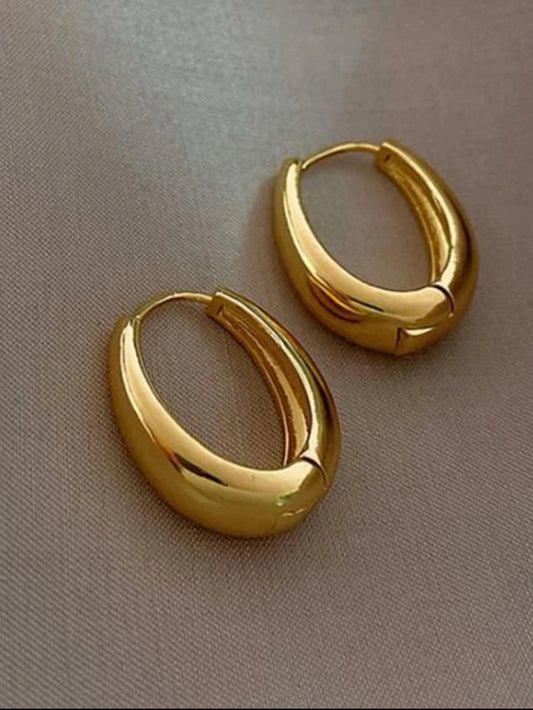 Geometric Oval Shape Earrings