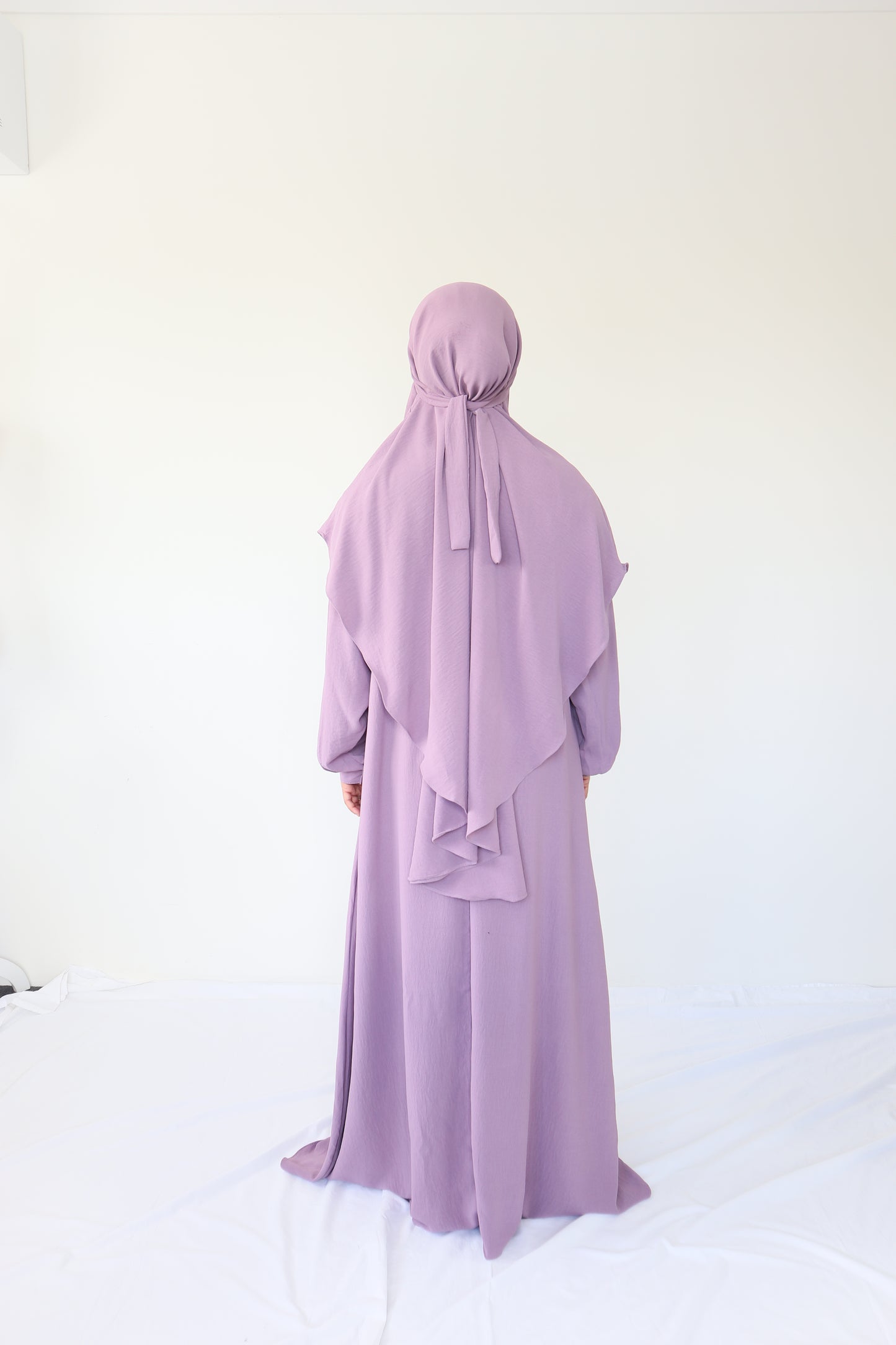 V Khimar Dress set - Lilac
