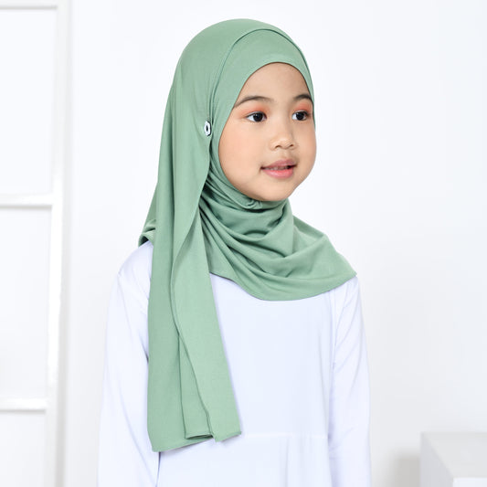 Kids Jersey Instant Hijab with buttons