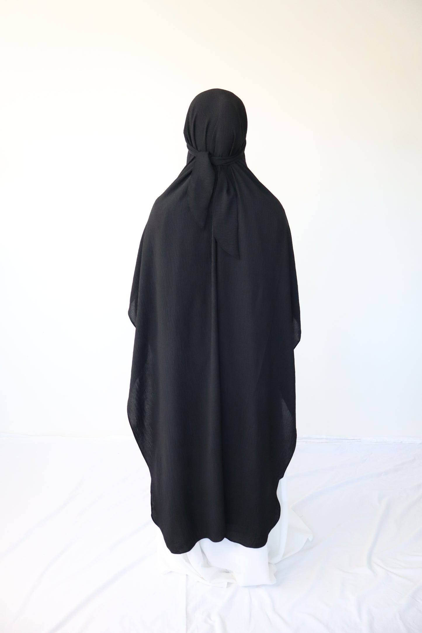 XL Khimar crepe -  Black