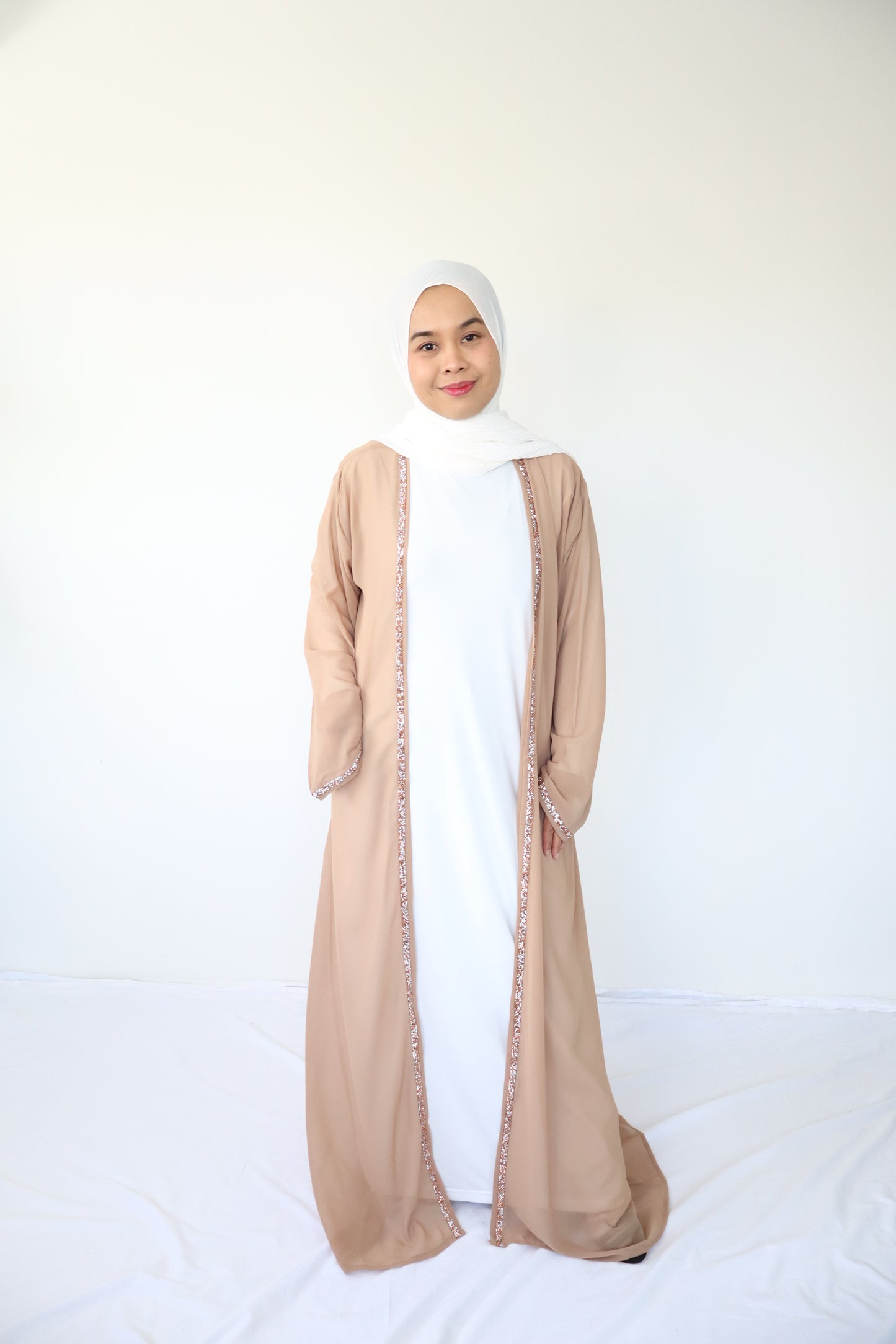 Zahra Abaya set - Latte