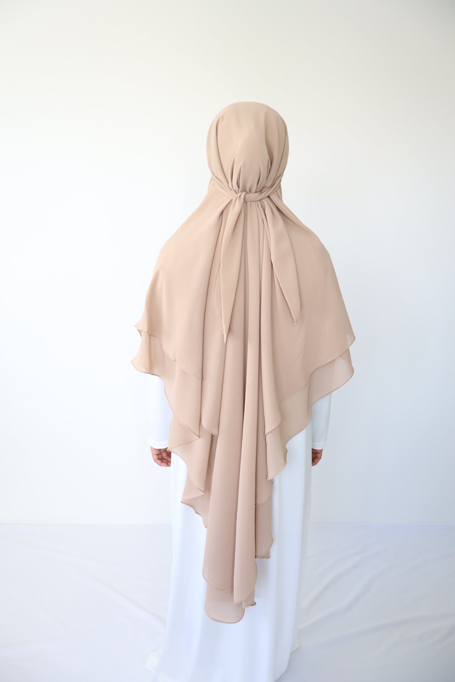 Zaima Chiffon Khimar L - Coffee