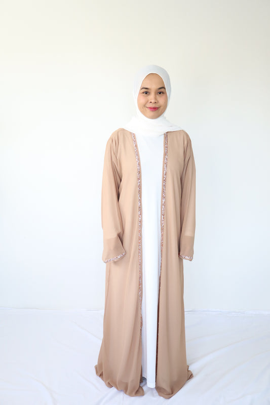 Zahra Abaya set - Latte