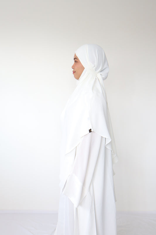 Khimar Mecca Anti UV - White