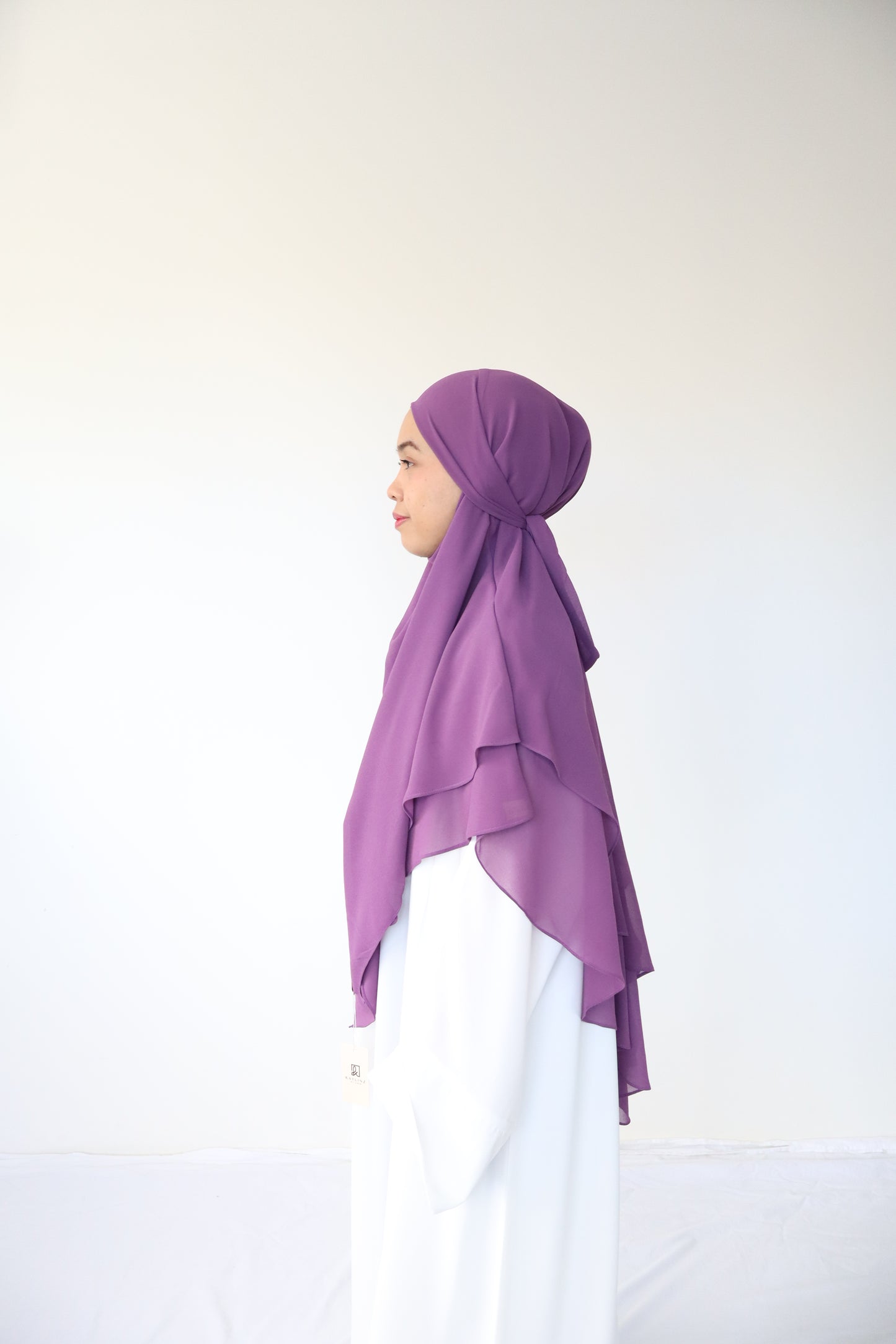 French Khimar Chiffon Tsurayya -  Violet