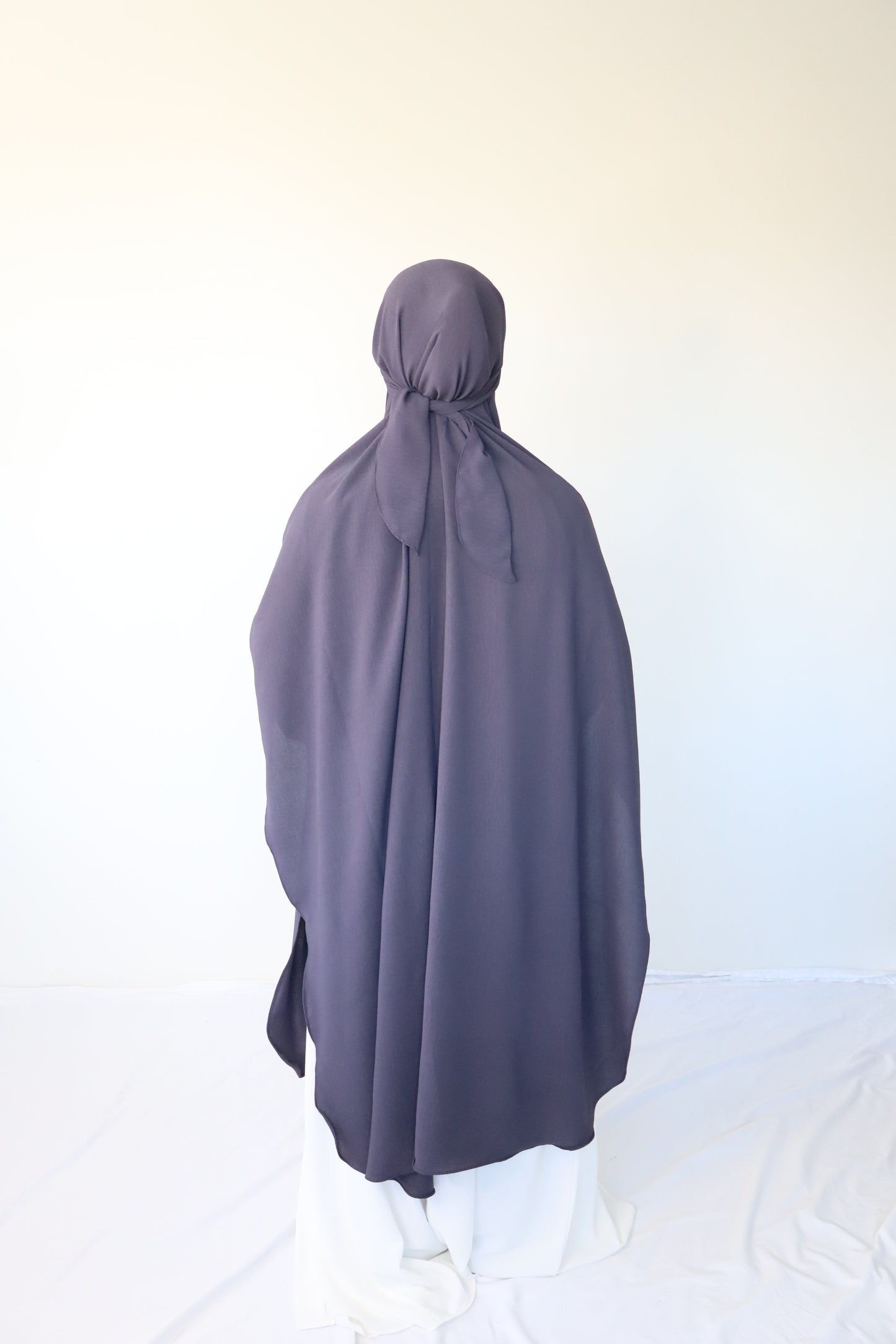 XL Khimar crepe -  Dark Grey