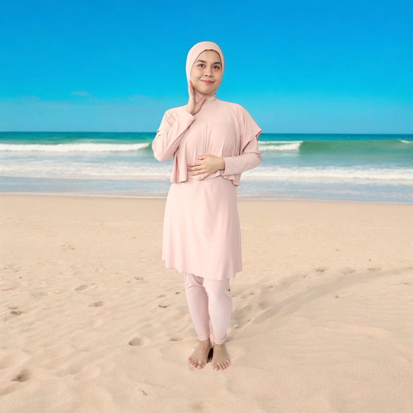 Burkini 3 in 1 Set - Blush