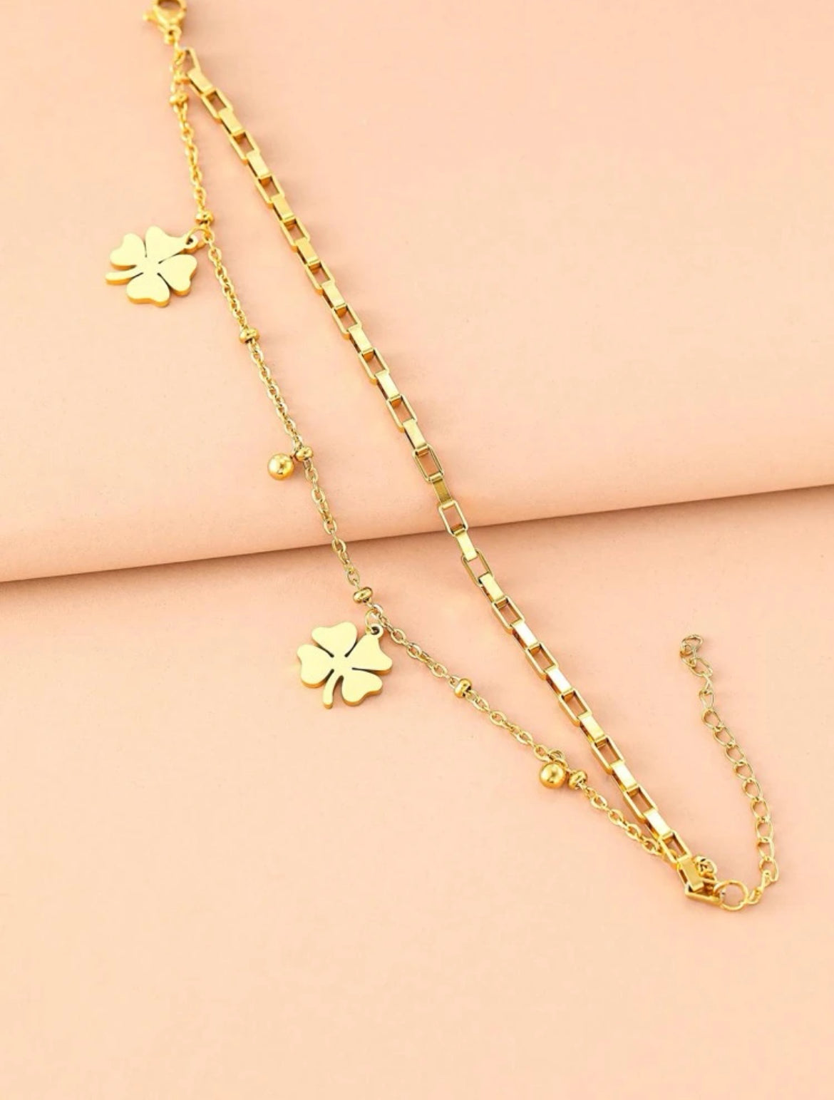 Clover Leaves Double Layers Bracelet