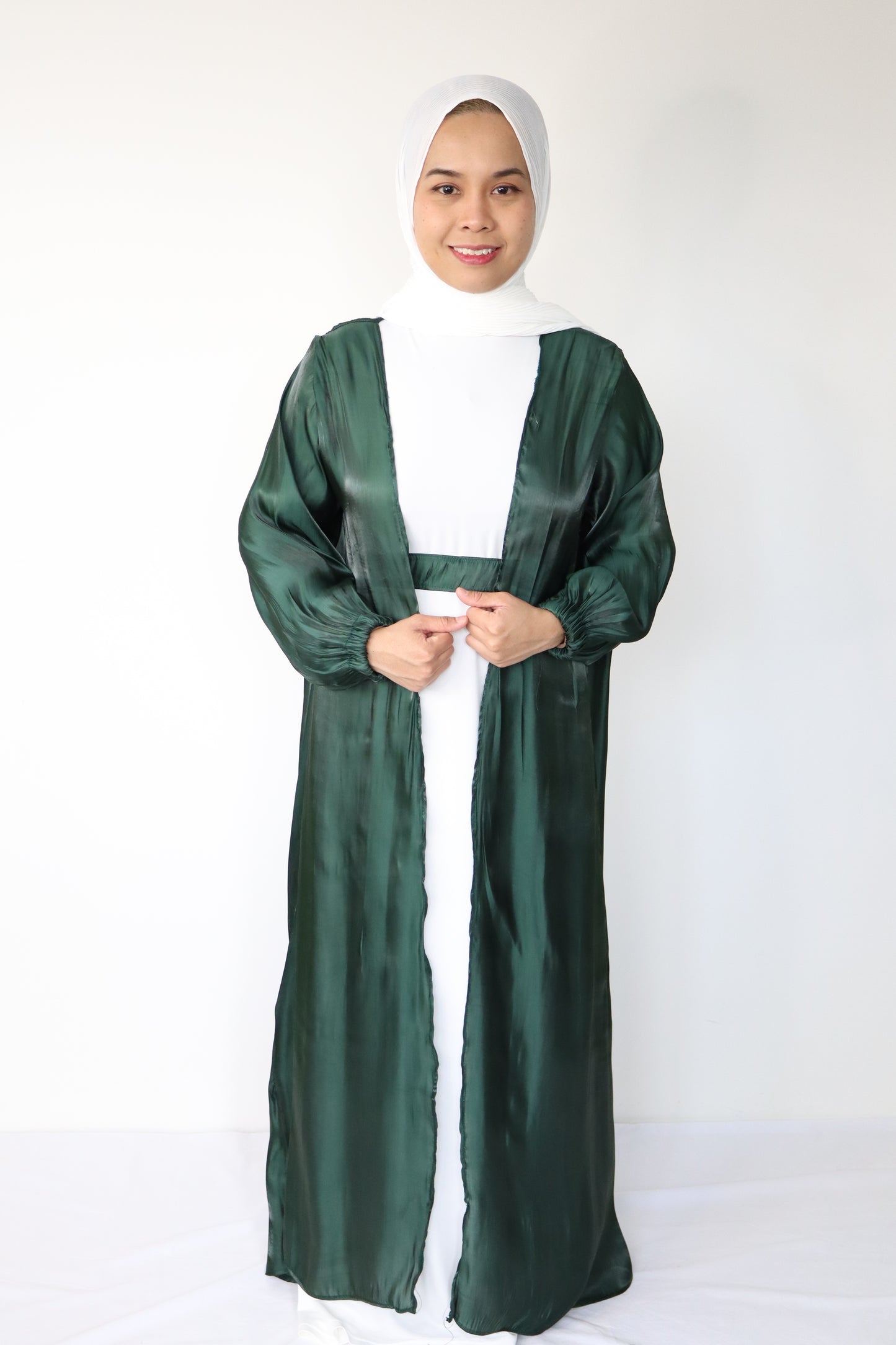 Petite - Shimmer Abaya set - Emerald