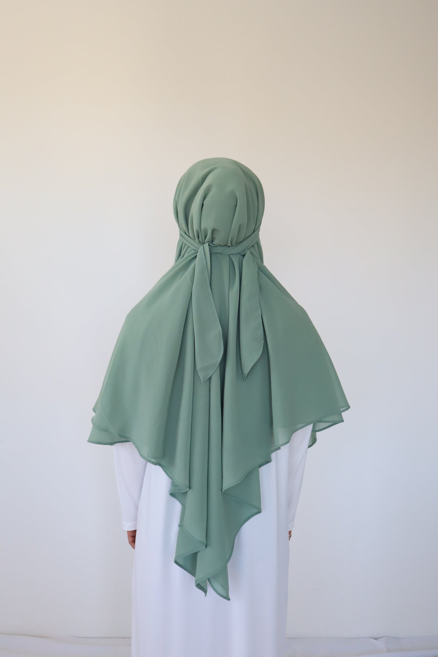 French Khimar Chiffon Tsurayya - Mint