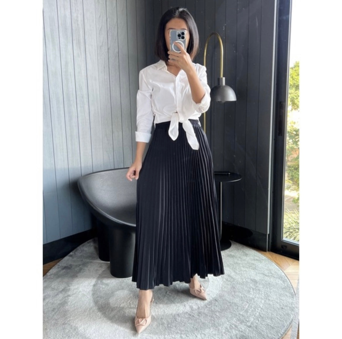 A-Line Pleated Skirt