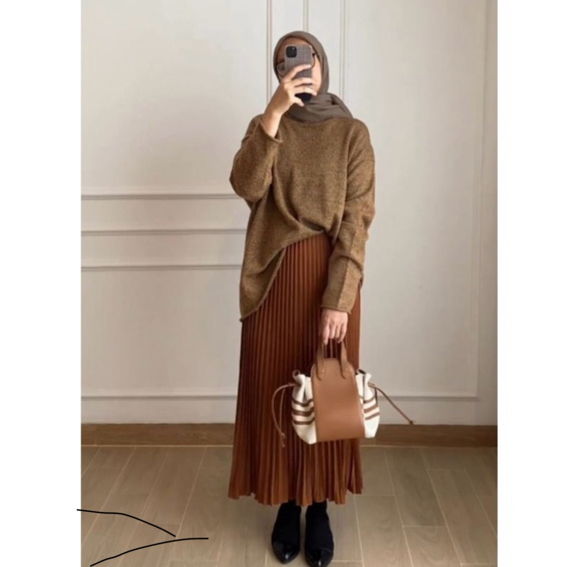 A-Line Pleated Skirt