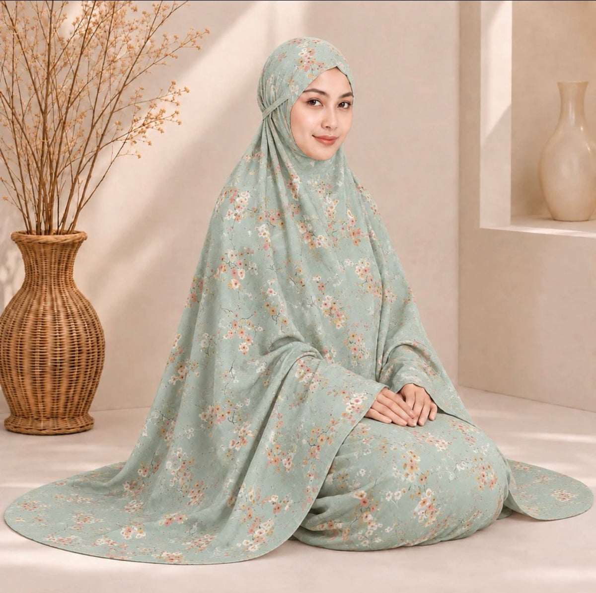 Travel Prayer Clothes - Cotton Flowers Pattern