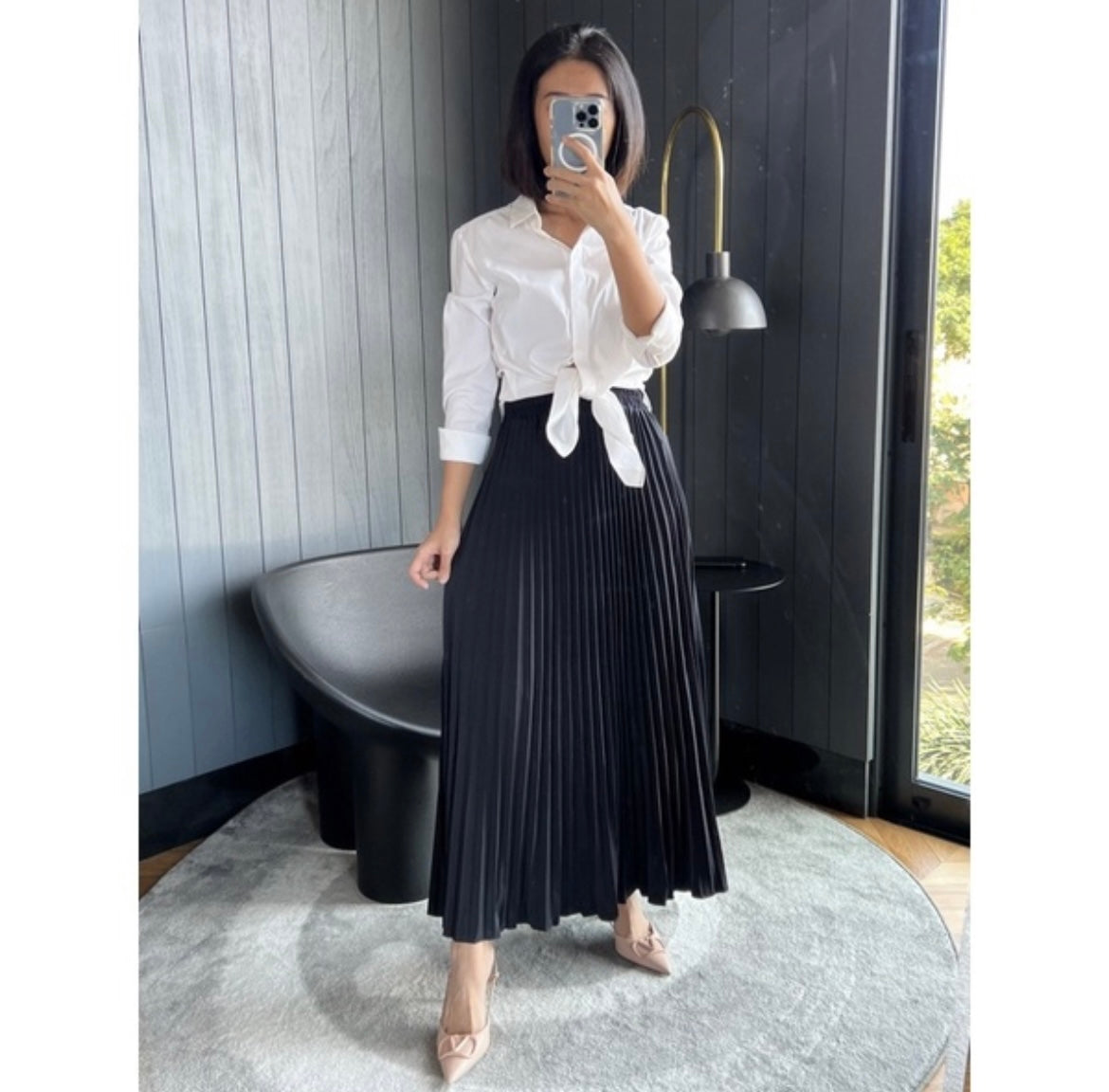 A-Line Pleated Skirt