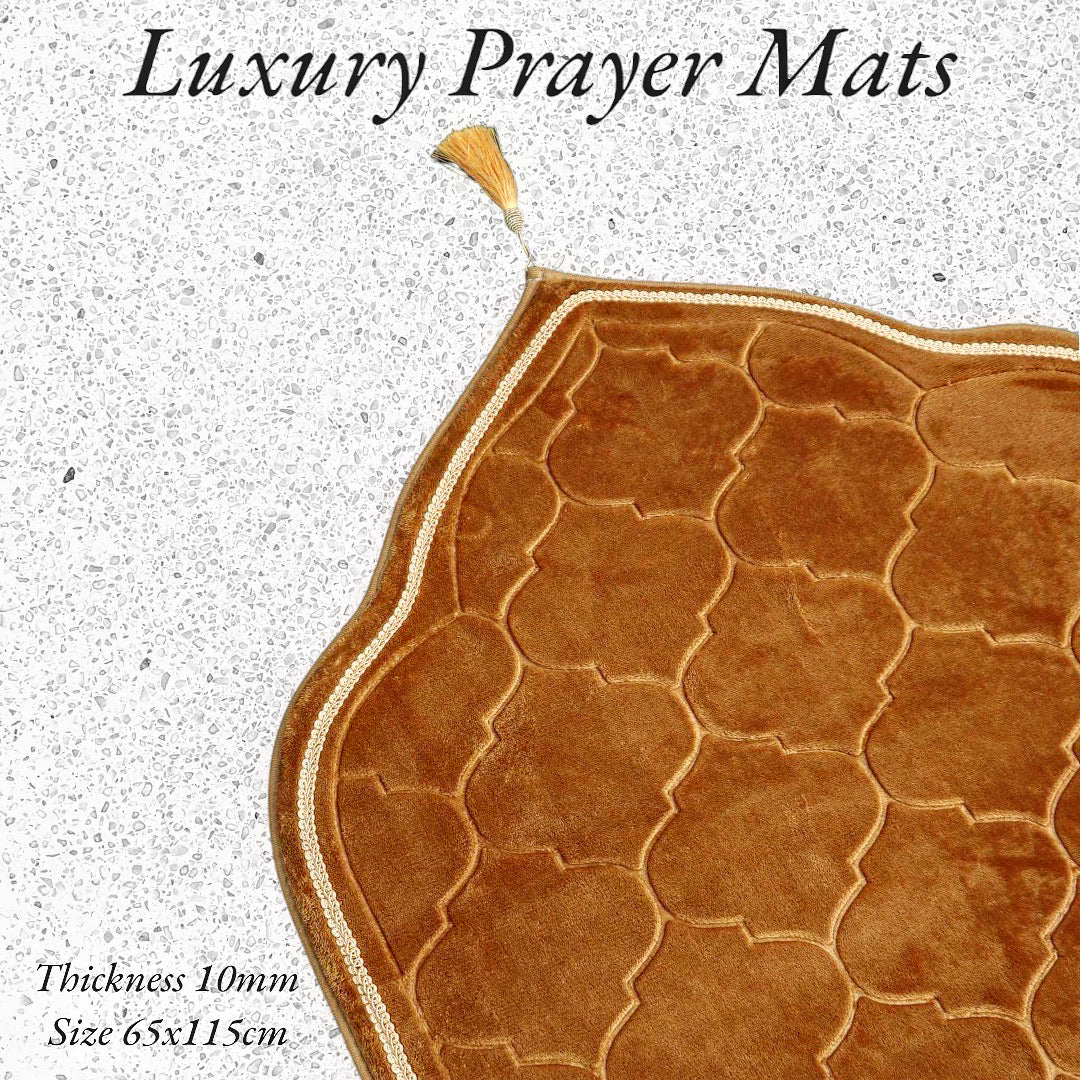Luxury Prayer Mats Embroidered - Brown