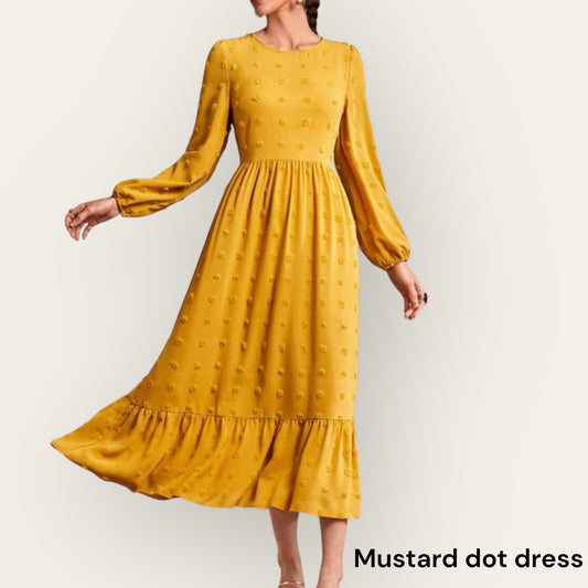 Mustard Dot Dress