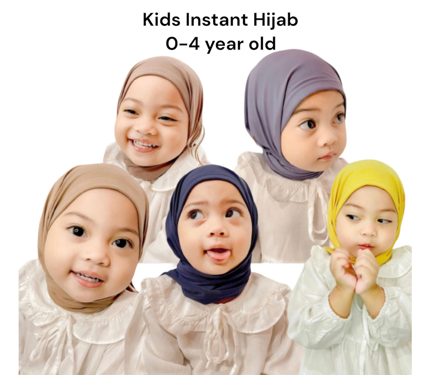 Kids Jersey Slip on Hijab age 0-4 yo